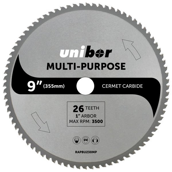 Unibor 9" Cermet Multi-Purpose Blade RAPBU230MP